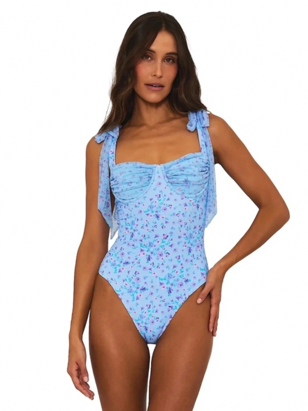 NEW Beach Riot Dede Floral One-Piece Swimsuit Sz L - Picture 8 of 9